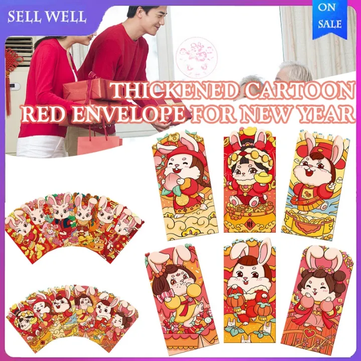 Valink Year Of The Rabbits Red Packet Thicken Chinese New Year Red