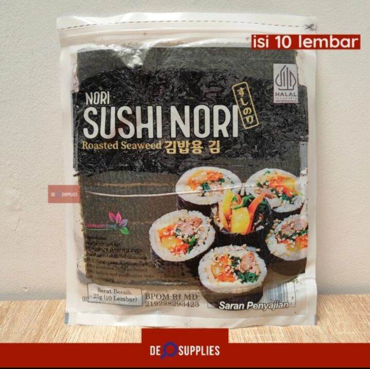 Sushi Nori Gold Lembar Java Seaweed Rumput Laut Premium S Halal