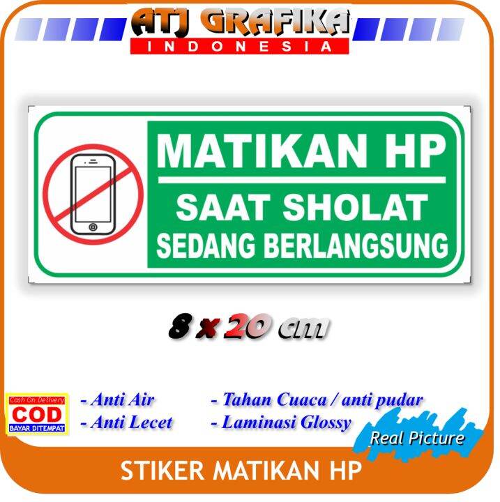 Stiker New Matikan Hp Saat Sholat Sticker Masjid Musholla Lazada