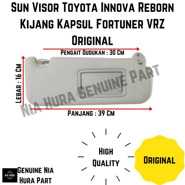 Sun Visor Toyota Innova Reborn Kijang Kapsul Fortuner Vrz Lazada