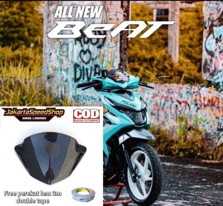 Visor Variasi All New Honda Beat Esp Karbon Bahan Akrilik Model Beat