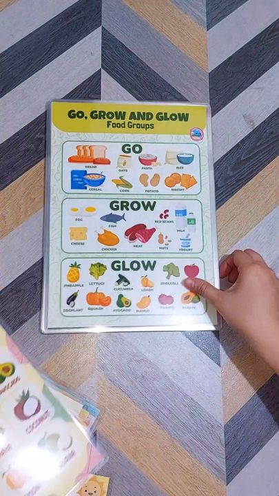 Food Groups Go Grow Glow Laminated Wall Chart A Lazada Ph