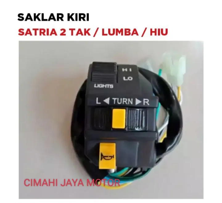 Saklar Kiri Satria 2 Tak Lumba Hiu Holder Tombol Set Assy Lampu