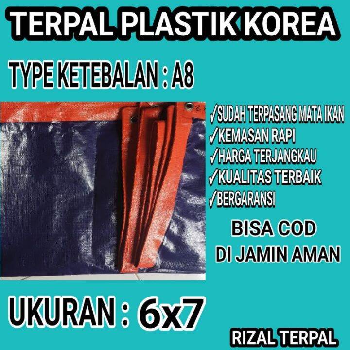 Terpal Plastik Korea Type A8 Ukuran 6x7 Cap Trek Lazada Indonesia