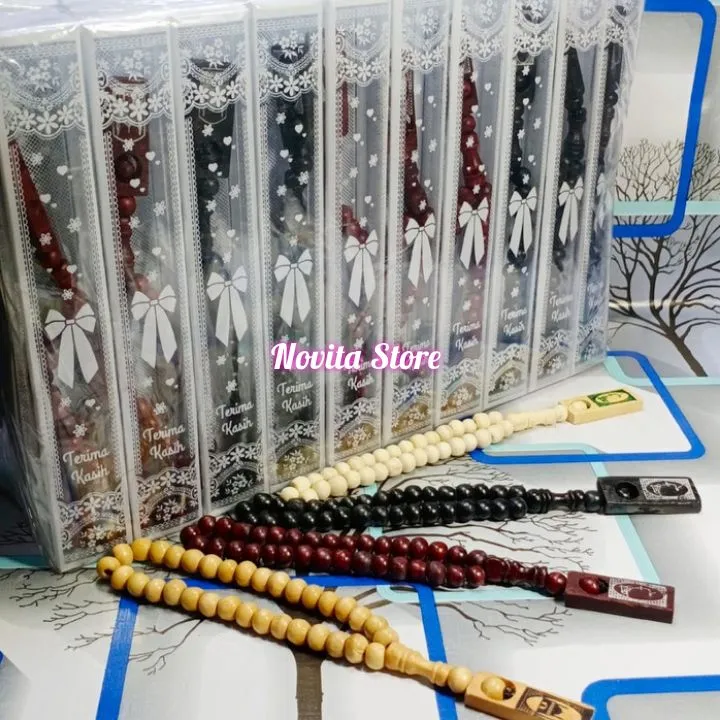 Souvenir Pernikahan Tasbih Kayu Kemas Mika Isi Pc Lazada Indonesia