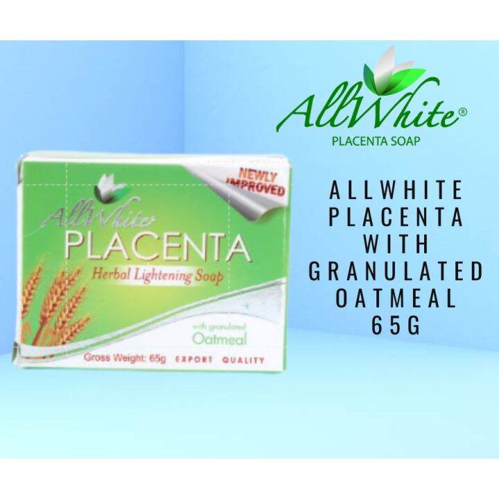 Allwhite Placenta Oatmeal Herbal Lightening Soap With Granulated