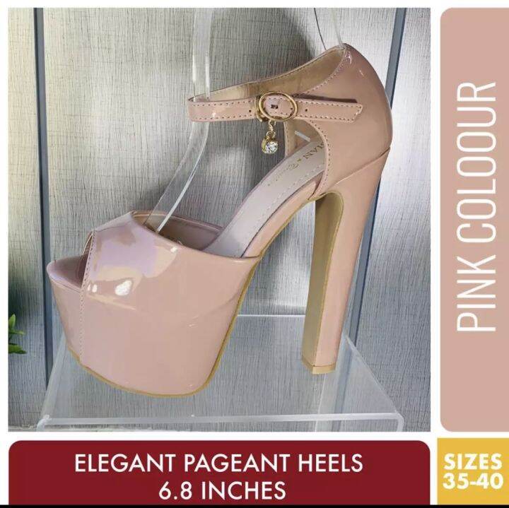 Elegant Pageant Heels Pink Nude Colour Inches Lazada Ph