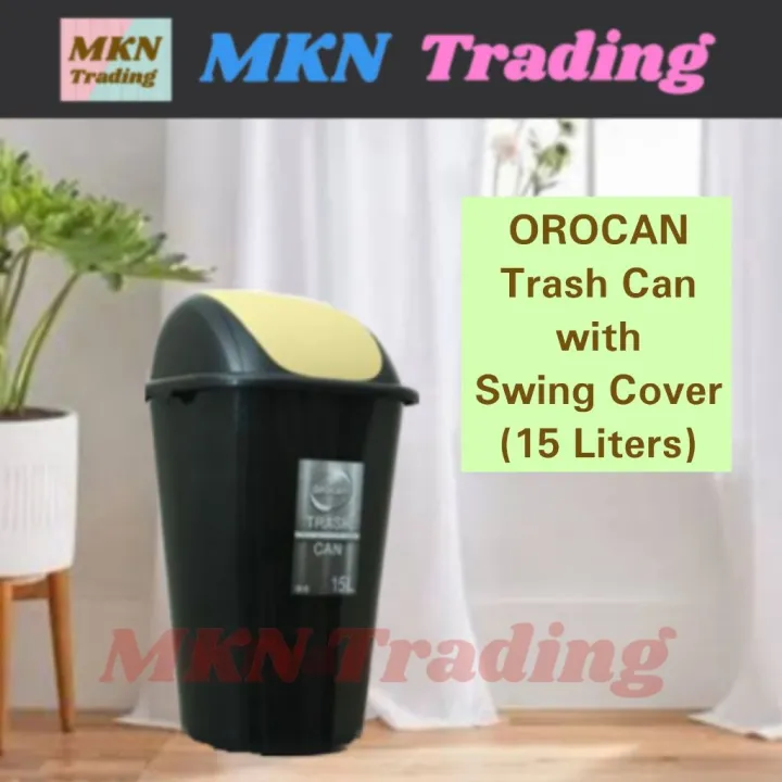 Orocan L Liters Trash Can With Swing Cover Trash Bin Basurahan