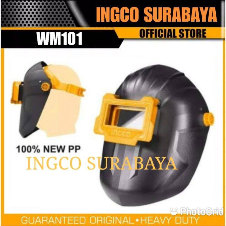 Ingco Wm Welding Mask New Pp Plastic Topeng Kedok Helm Las