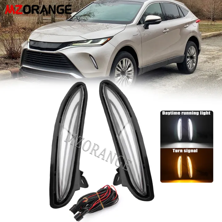 Car Led Fog Lamp Daytime Running Light Drl For Toyota Venza Harrier