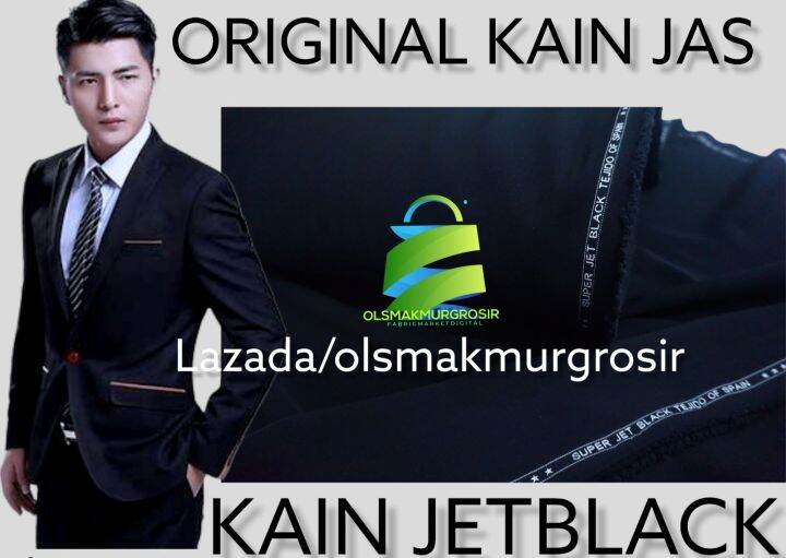 Bahan Kain Jas Kain Celana Hitam Jet Black Kain Super Jetblack Lazada