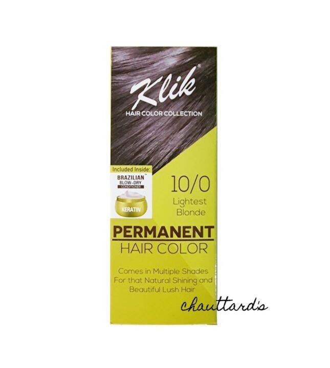 Klik Permanent Hair Color Set Lightest Blonde Lazada Ph