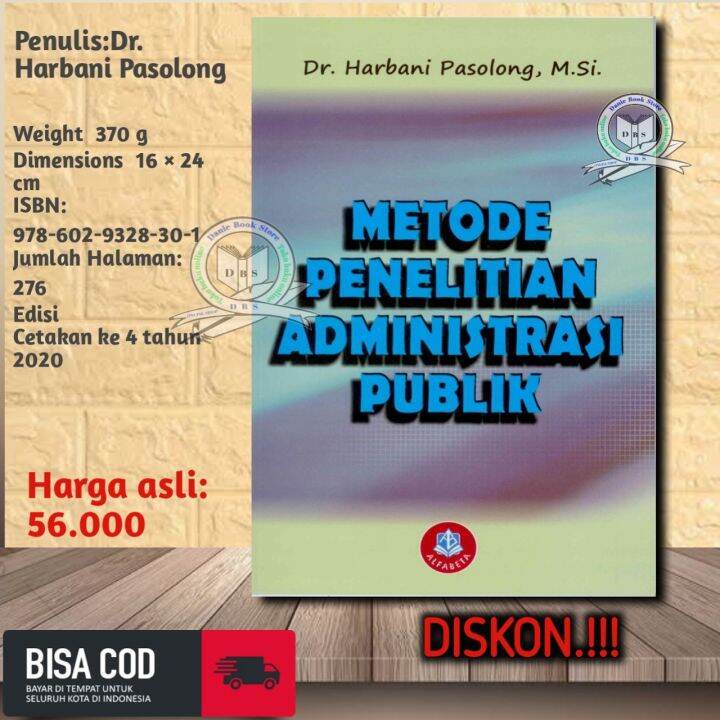 Buku Metode Penelitian Administrasi Publik Dr Harbani Pasolong