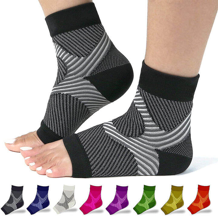 Pair Plantar Fasciitis Compression Ankle Brace Socks Sleeves Foot Arch