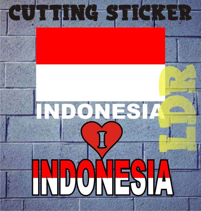 Sticker Cutting Variasi Bendera Merah Putih Lazada Indonesia