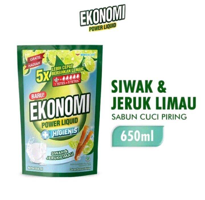 Ekonomi Power Liquid Siwak Jeruk Limau Sabun Cuci Piring 650ml