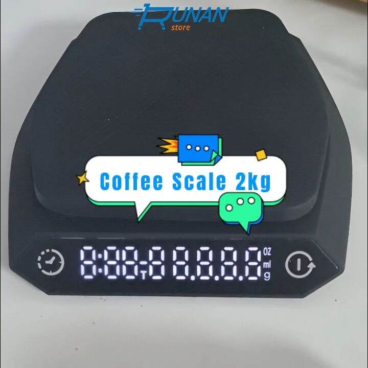 Timbangan Kopi Digital 2kg Digital Coffee Scale Timer Timbangan Dapur