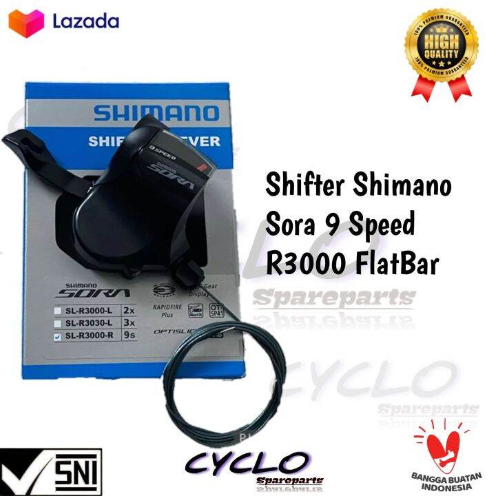 Shifter Kanan 9 Speed Shimano Sora R3000 Include Inner Cable Original