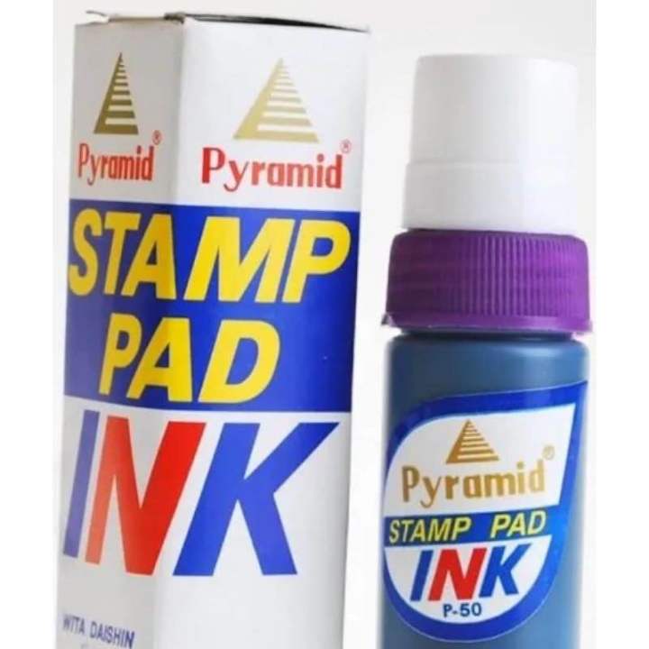 Tinta Stempel Pyramid Stamp Pad Refill Ink Warna Ungu Lazada Indonesia