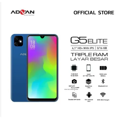 HP ADVAN G5 ELITE 3 16 RAM 3 ROM 16 GARANSI RESMI Lazada Indonesia