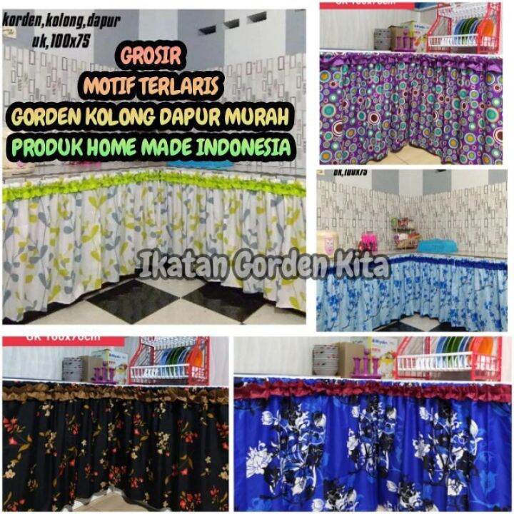 Gorden Kolong Dapur Minimalis Modern Ukuran X Cm Hordeng Korden