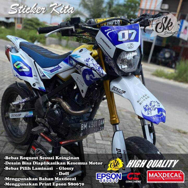 DECAL STICKER FULLBODY MOTOR DTRACKER 150 DESAIN KEREN KOMBINASI