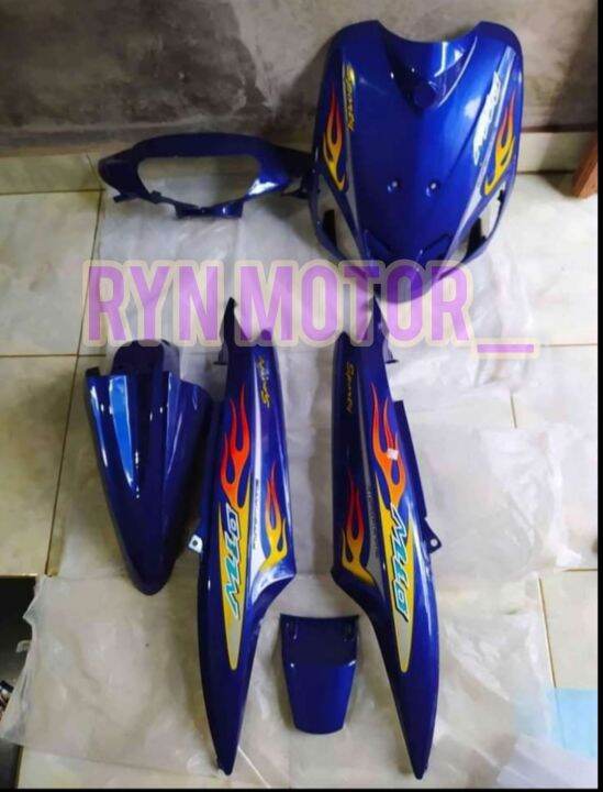 Cover Body Full Halus Yamaha Mio Sporty Biru Plus Striping Lazada