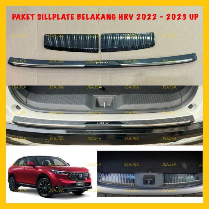 Paket Sillplate Belakang Atas Bawah Honda HRV 2022 2023 UP Stainless