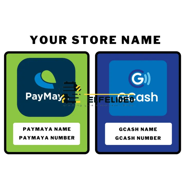 A4 Size Laminated Signage Customized Gcash Maya Smart Padala