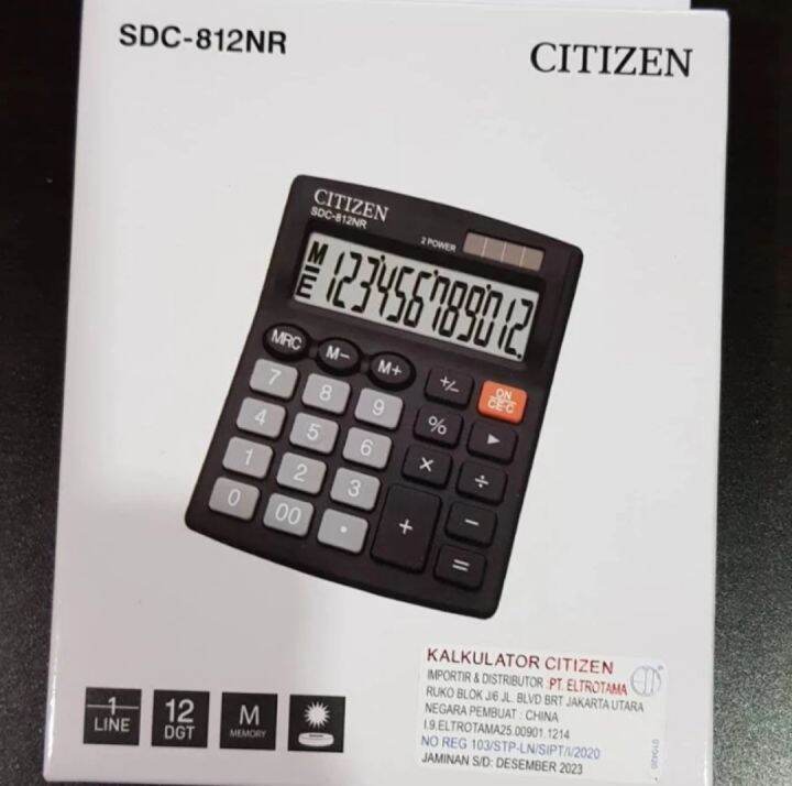 CITIZEN KALKULATOR 12 DIGIT SDC 812 NR CALCULATOR Lazada Indonesia