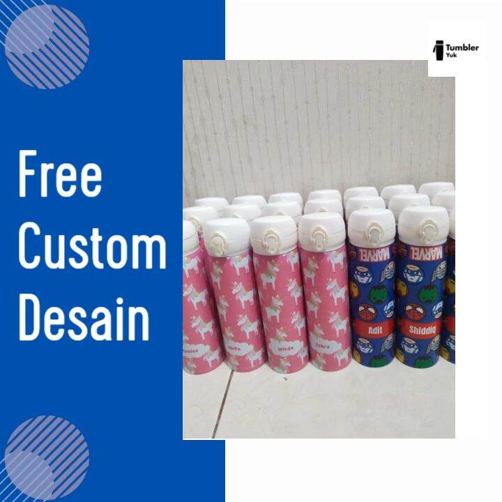 Custom Tumbler Promosi Botol Minum Stainless Niagara Glossy Ml Cetak