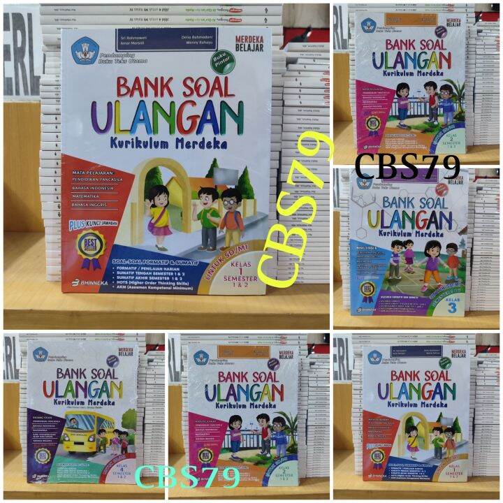 Buku Bank Soal Ulangan Kelas 1 2 3 4 5 6 SD Semester 1 2 Kurikulum