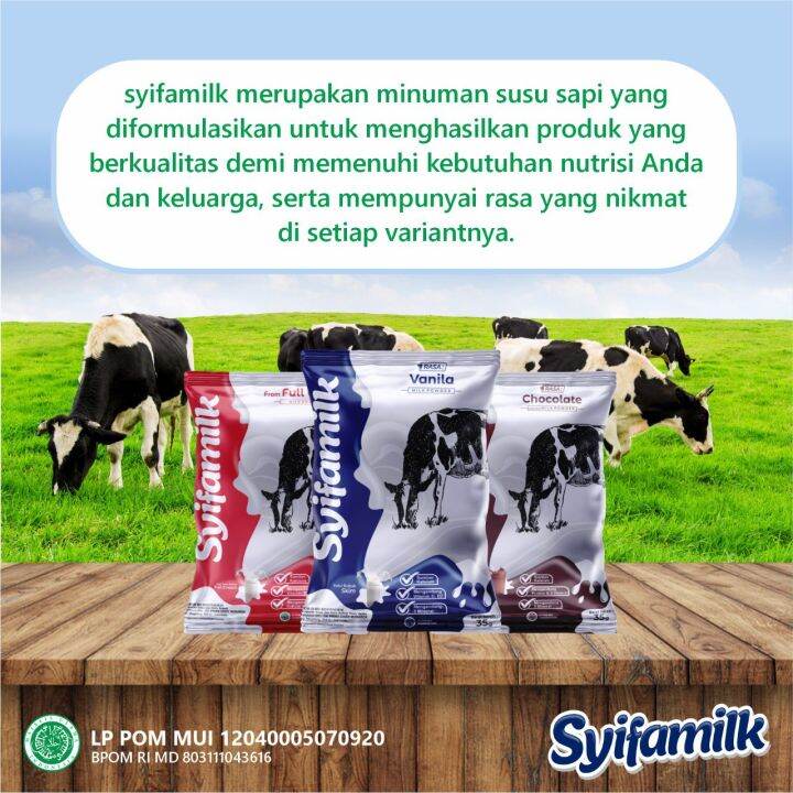 Susu Sapi Bubuk Syifamilk Susu Sapi Full Cream Vanilla Coklat Strawbery