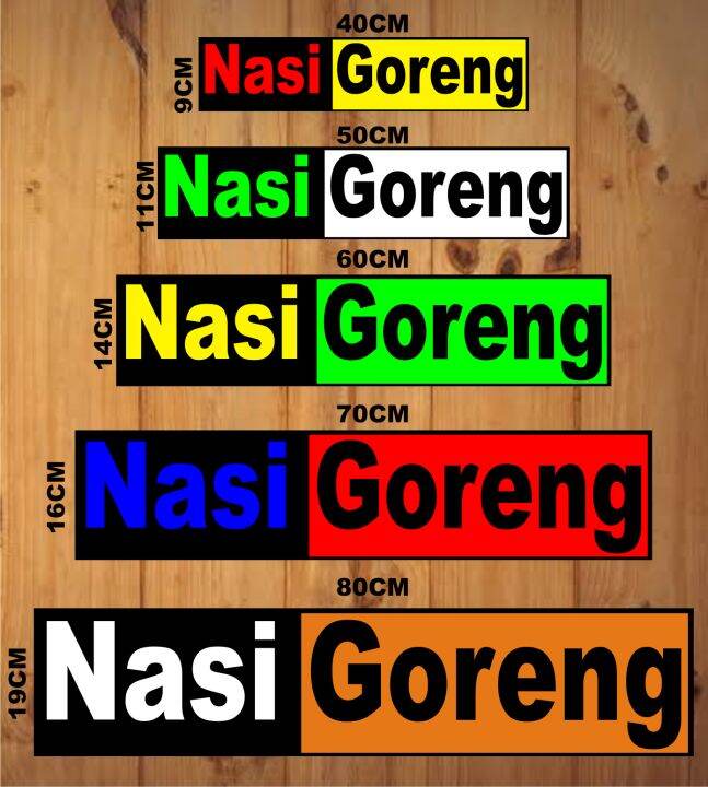 Stiker Cutting Variasi Kaca Etalase Gerobak Nasi Goreng Lazada Indonesia