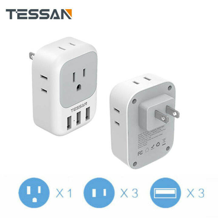 Tessan In Wall Charger Prong To Prong Adapterelectrical