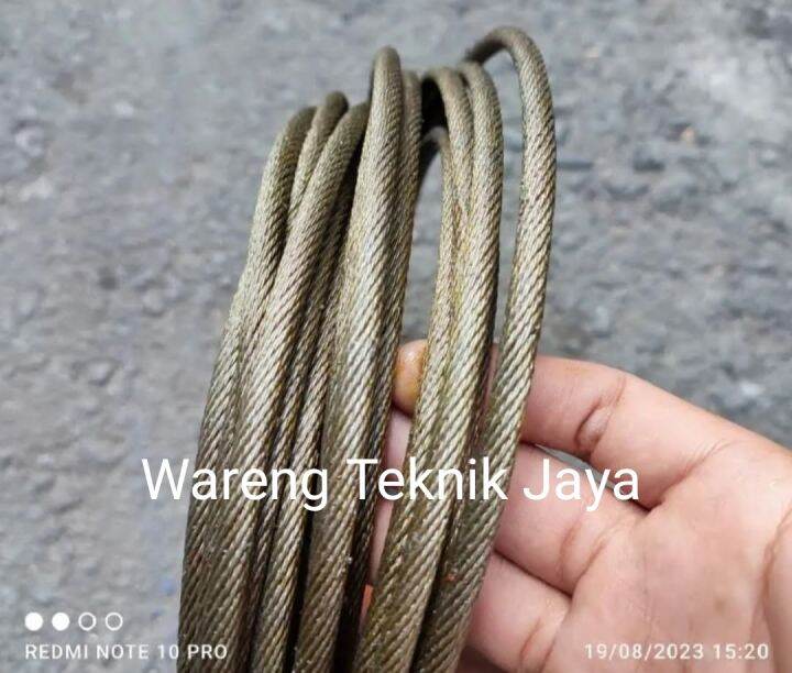 Wire Rope Kawat Seling Baja 19 7 IWRC 16 18 19 20 22 24 Mm NR