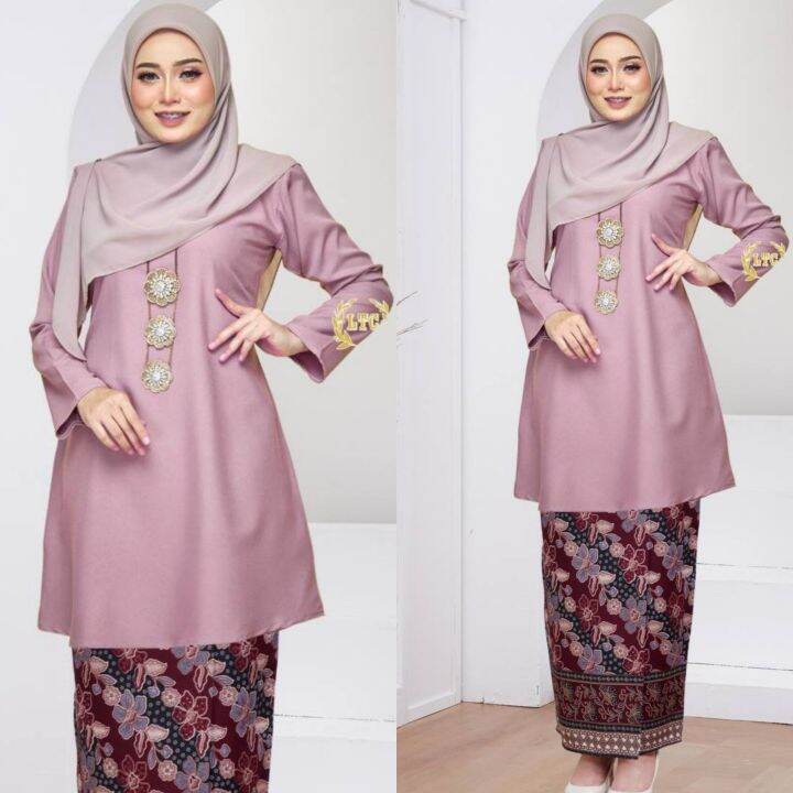 Xs Xl Mistyrose Kurung Riau Batek Batik Plus Size Tunang Sedondon