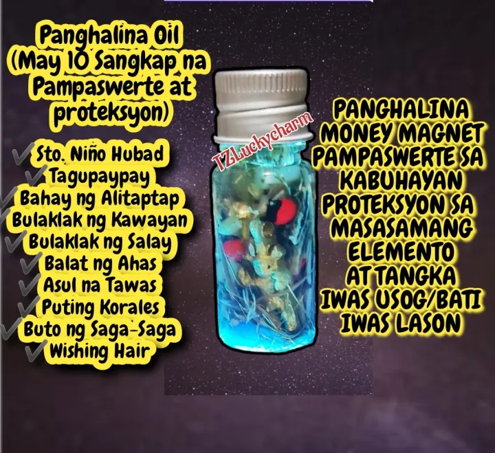 Langis Na Panghalina Luckycharm May Sagradong Sangkap Na Nakapaloob