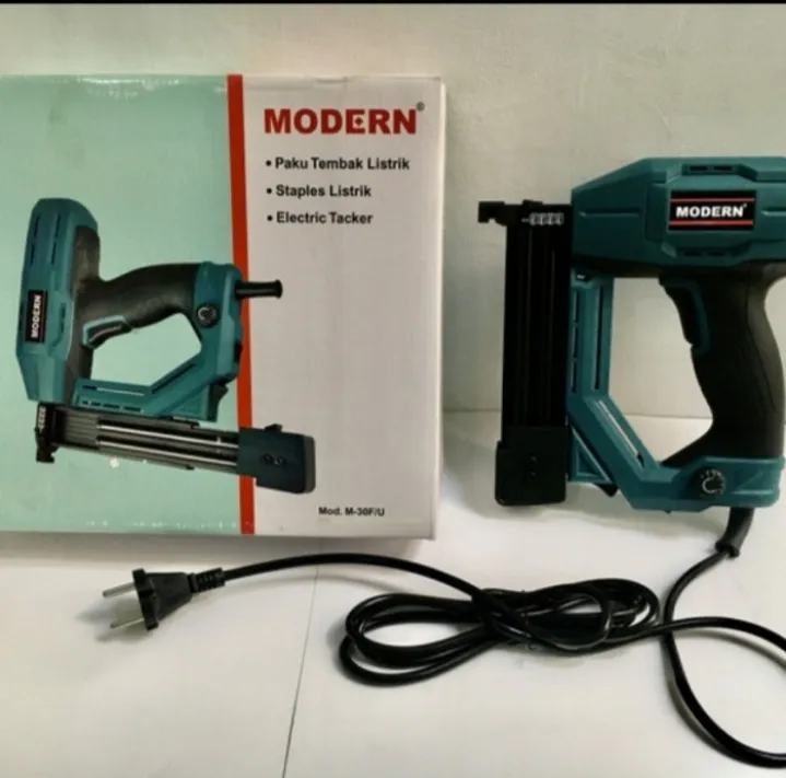 Mesin Paku Tembak Listrik Modern M F U Gun Tacker Electric Lazada