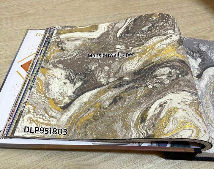 Wallpaper Dinding Motif Marmer Marble Granit Abstrak Gold Hijau Biru