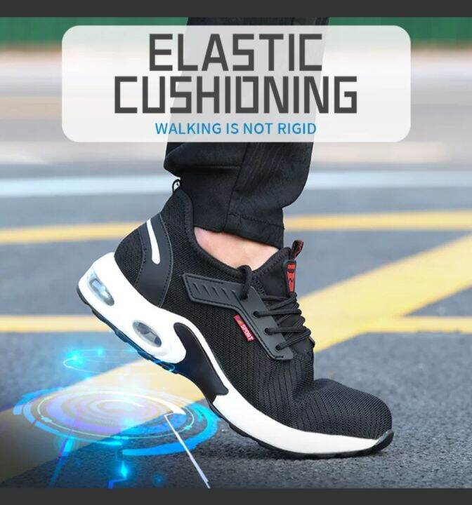 Sepatu Safety Sporty 100 Black Air Ujung Besi Lazada Indonesia