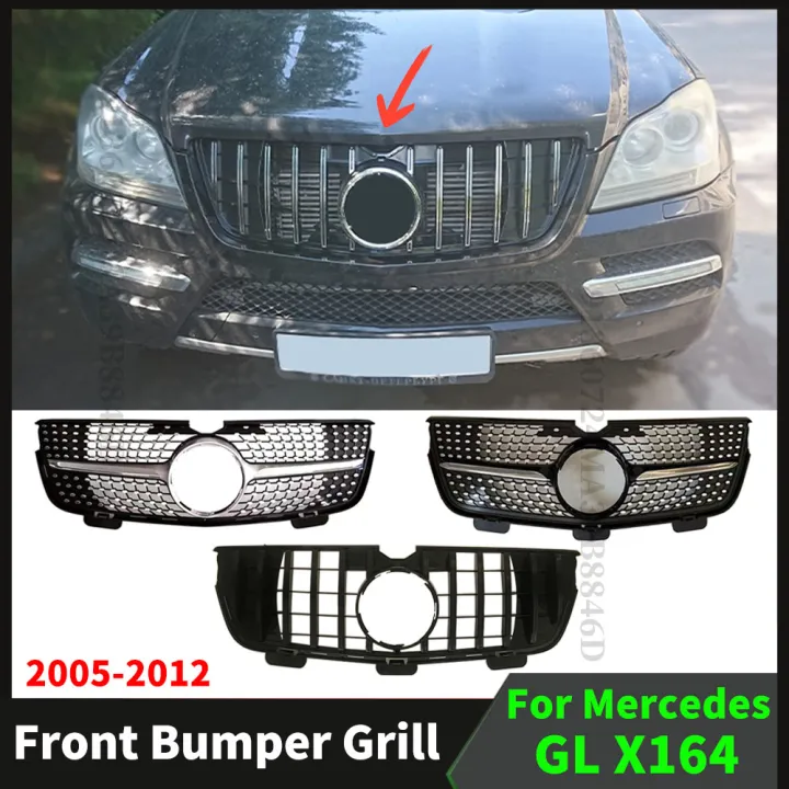 Diamond Gt Style Front Radiator Grille Bumper Grill Inlet Grid Mesh For