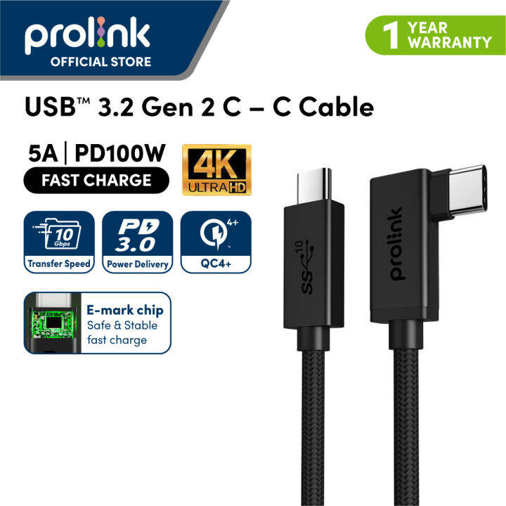 Prolink 40W 60W 100W 3A PD Fast Charging Cable USB Kabel Data Type C L