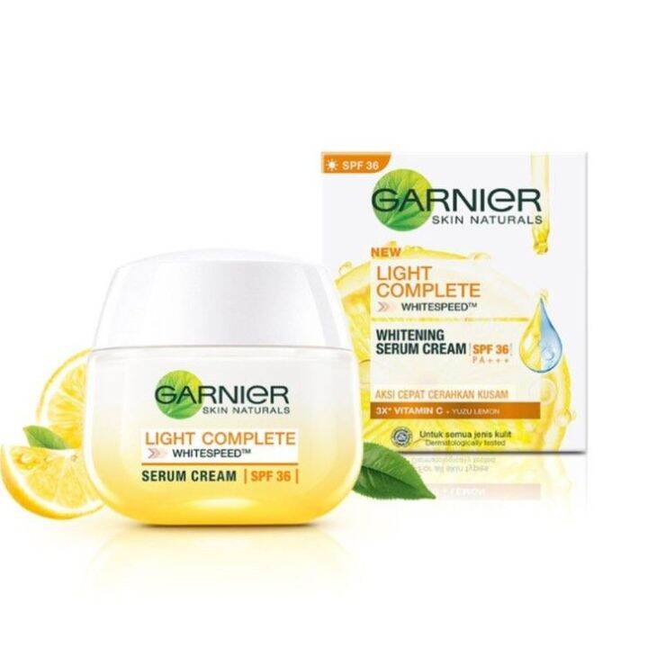 GARNIER CREAM LIGHT COMPLITE GARNIER PELEMBAP SIANG MALAM GARNIER CREAM PENCERAH KULIT