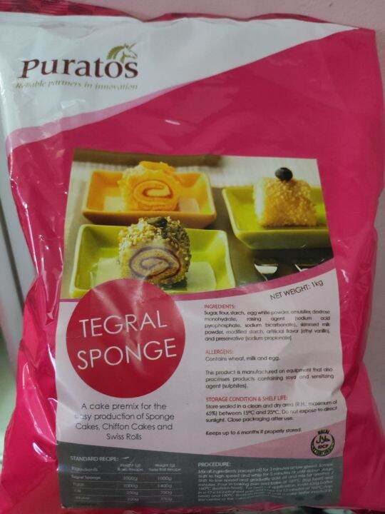 Puratos Tegral Sponge Cake Premix 1kg Best Before October 16 2023