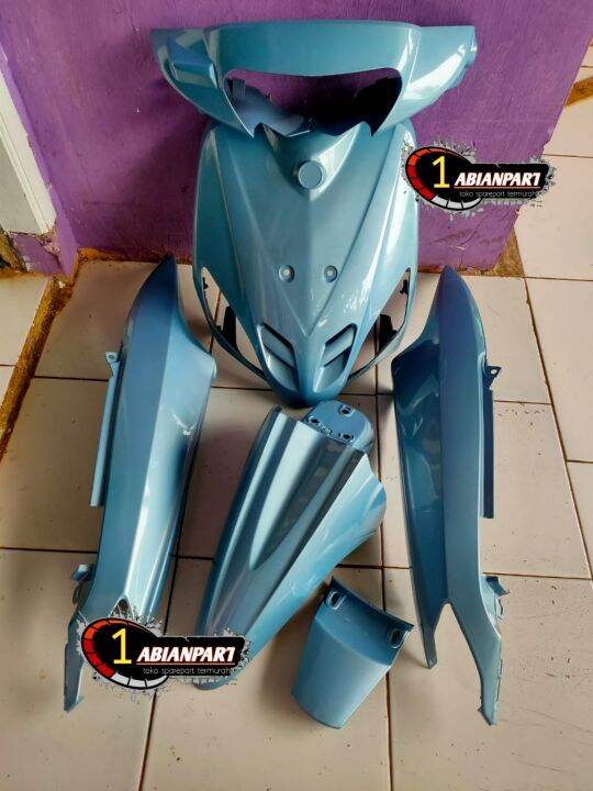 Cover Full Set Body Halus Mio Sporty Biru Telor Asin Full Body Alus Mio