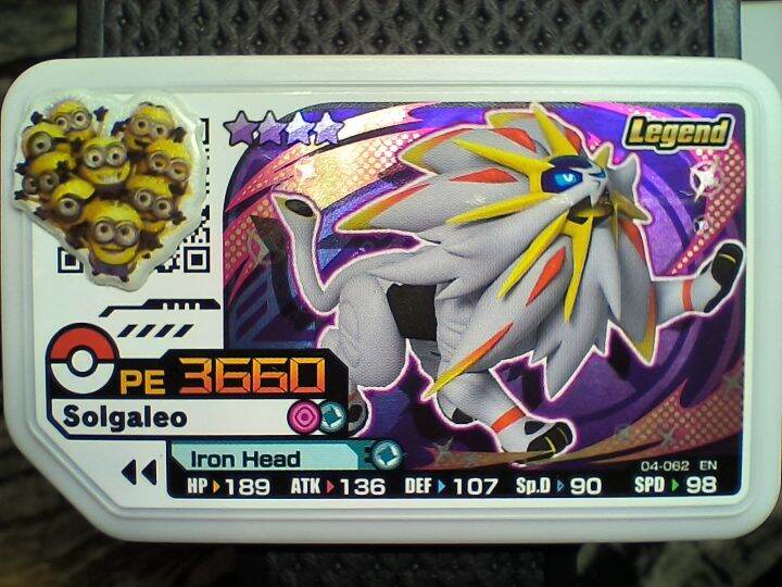 Original 4 Stars Pokemon Gaole Disc 04 062 Solgaleo Pokemon Gaole Disk