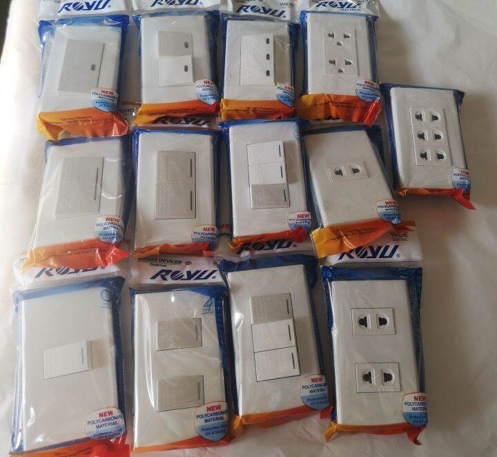 Royu Outlet Switch And Outlet Wide Series Per Set Lazada Ph