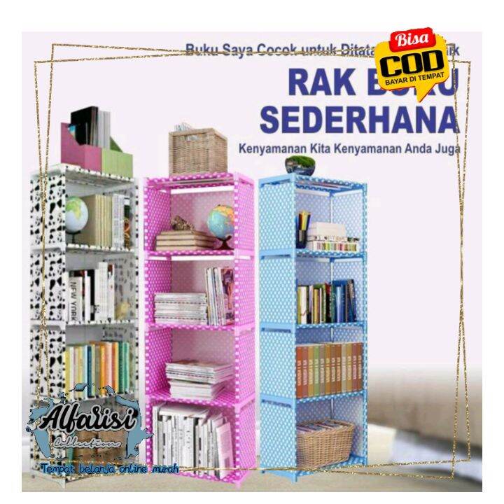 Rak Buku Serbaguna Lemari Buku Praktis Serbaguna Rak Buku Lima Susun