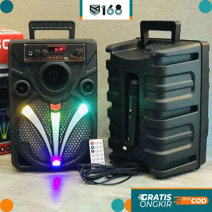 Speaker Bluetooth KIMISO BRAIN POWER QS 7806 LED 8 Inchi Remote